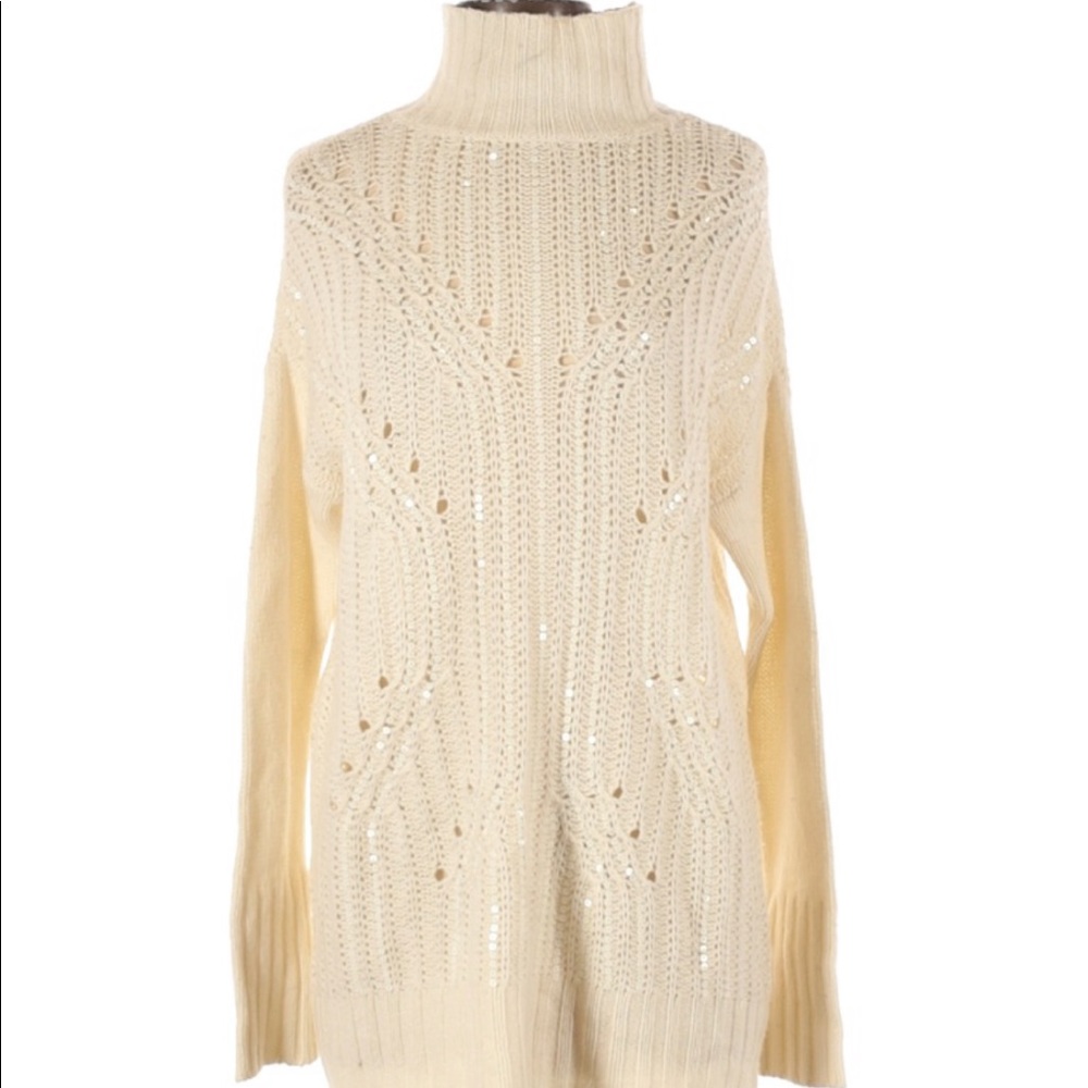BCBGMAXAZRIA Wool Pullover Sweater sz XXS Ivory